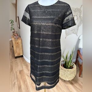 cece by Cynthia Steffe Mini Midi Lume Short Sheer Sleeve sheath Shift Dress